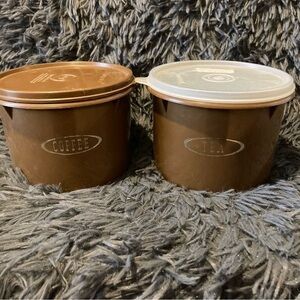 Vintage Tupperware Tea and Coffee Canisters